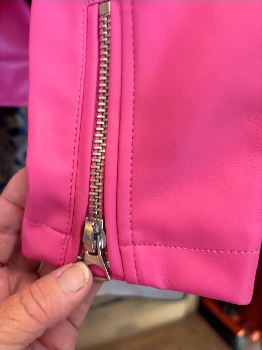 torrid Hot Pink Faux Leather Moto Jacket 1X 14/16 new with tags - Picture 10 of 10